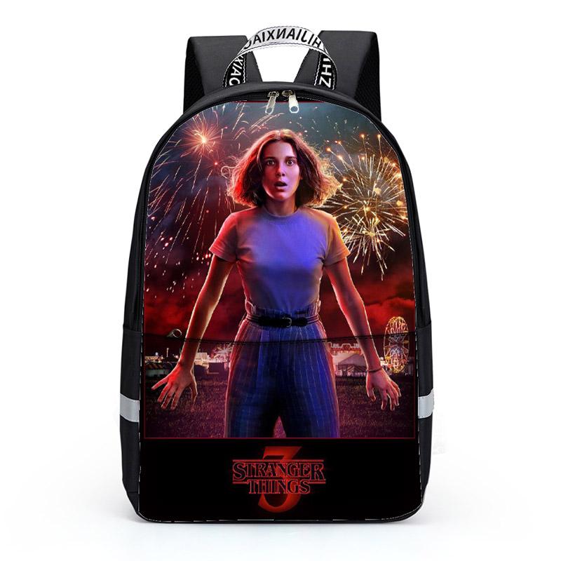 Fashion Backpack 3D Stranger things Backpack for Boys Girls Schoolbag 4PCS - mihoodie
