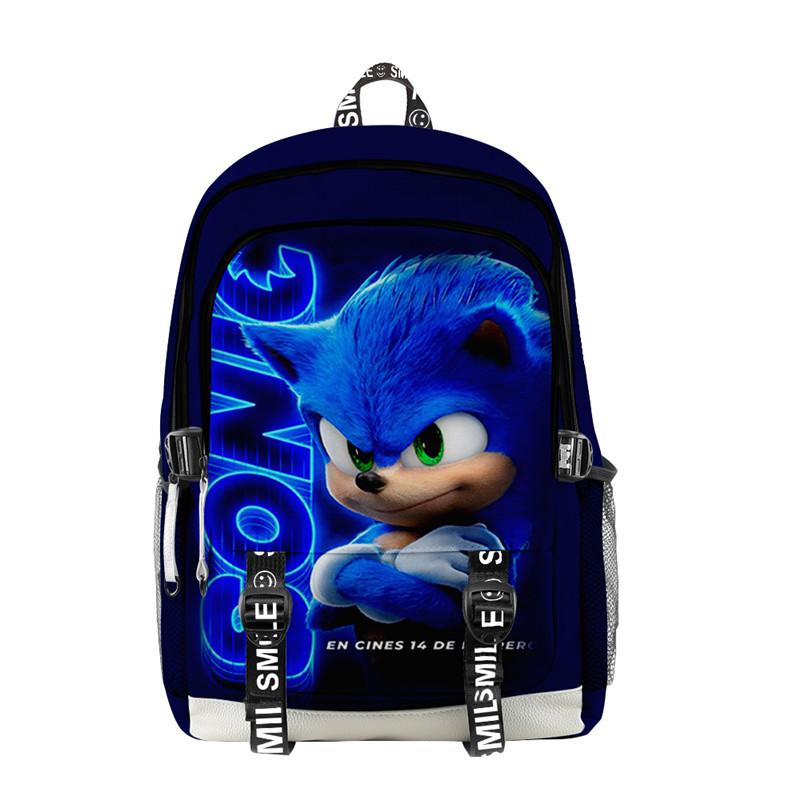 Unisex Fashion Sonic the Hedgehog 3D Printed School Backpack Daypacks for Boys Girls - mihoodie