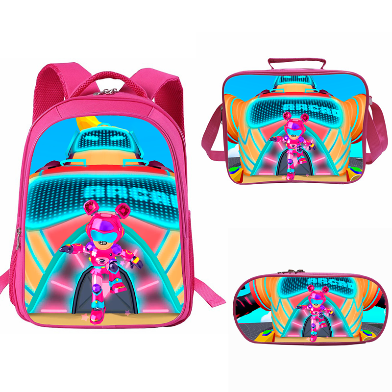 Girls Bear Armour School Bag Lunch Bag Pencil Case - nfgoods