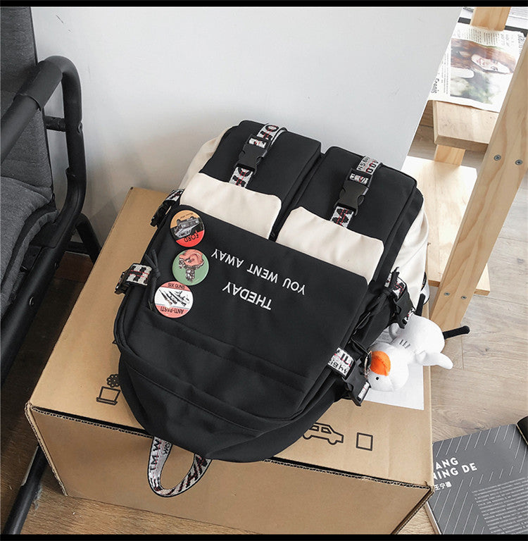 Jsvery 2022 New Fashion Women Backpack Laptop Mochila Duck Print School Bag Teenager Girl Bookbag Rucksack Femal Leisure Travel Bagpack - mihoodie