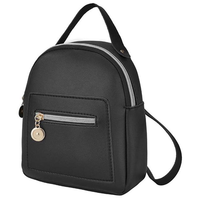Jsvery 2022 Women Small Backpack PU Leather Shoulder Bag For Teenage Girls Casual Daypack Small Bagpack Female School Backpack Mini - mihoodie