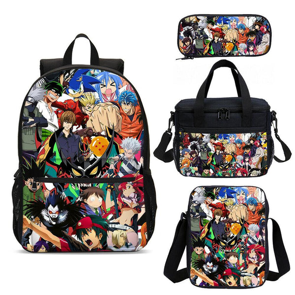 Anime Party School Backpack Lunch Box Sling Bags Pen Sonic My Hero Academia - mihoodie