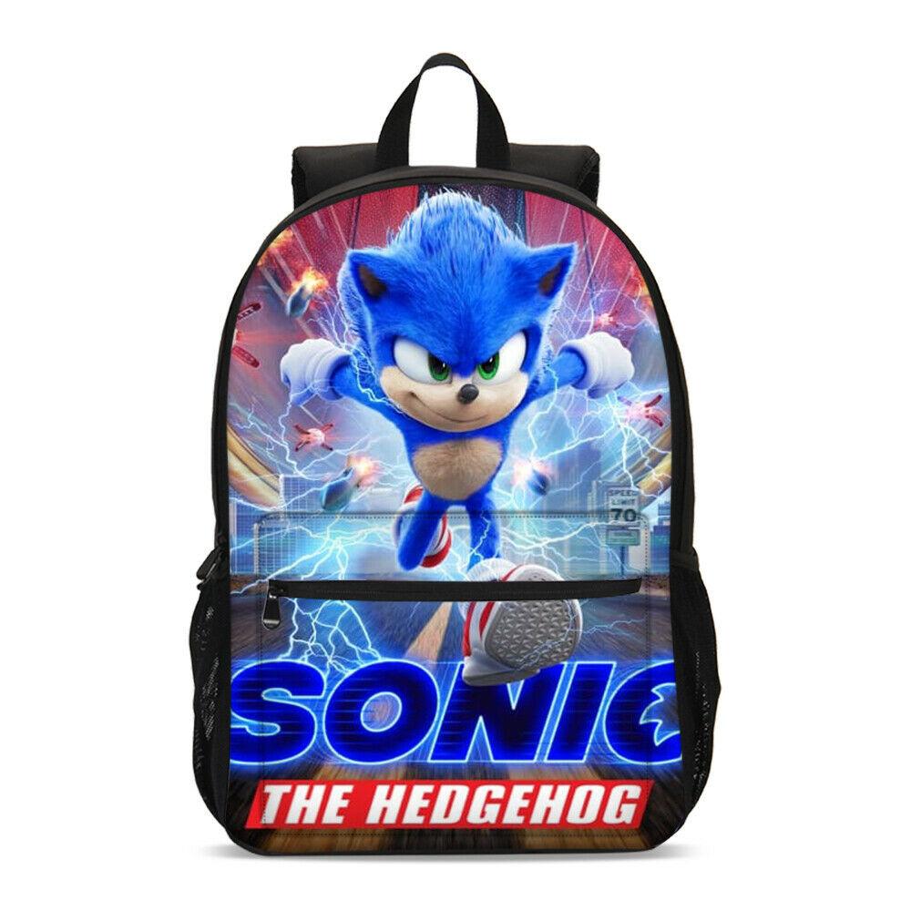 Sonic the Hedgehog 3D Printed School Backpack for Kids Girls Boys College Bags 4PCS - mihoodie