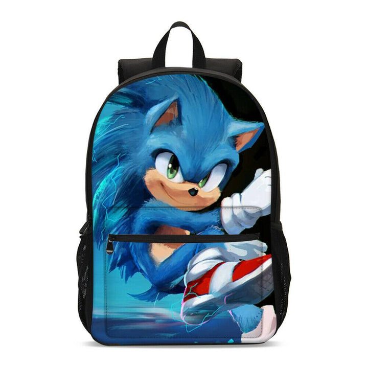 Cool Sonic the Hedgehog School Backpack Cooler Lunch Bag Shoulder Bag Pen Case 4PCS - mihoodie