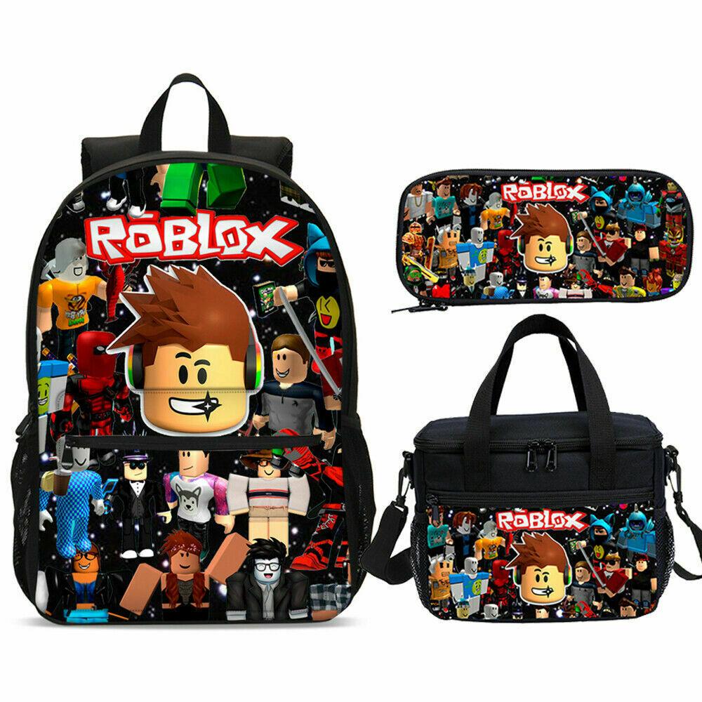Casula ROBLOX Kids Backpacks Students School Bag Sets Insulated Lunch Bag Pen Bag Crossbody 4PCS - mihoodie