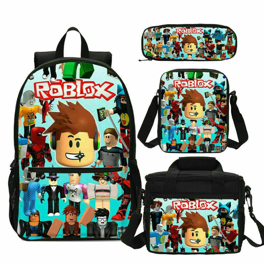 Roblox 3D Student Stylish Unisex Daypack for Boys Girls School Book Bags 4PCS - mihoodie