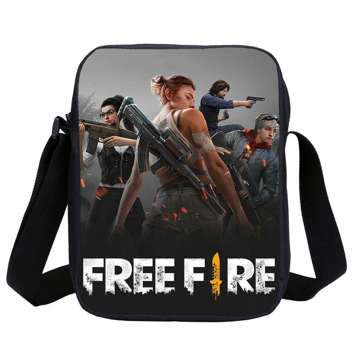 Free Fire Backpack Lunch Bag Shoulder Bag Pen Case 4PCS For Boys Girls Students - mihoodie