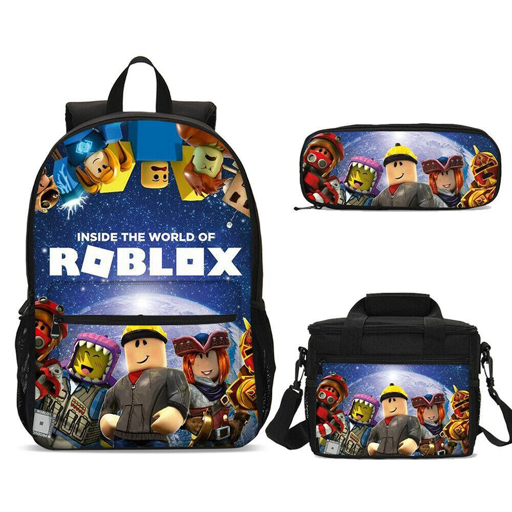 Casual Stylish Roblox School Backpack Lunch Box Sling Bag Pencil Bag 4PCS - mihoodie