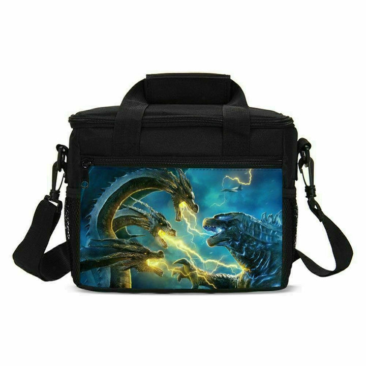 Godzilla King of The Monsters Backpack School Bag Kid Lunch Bag Pen Bag 4PCS - mihoodie