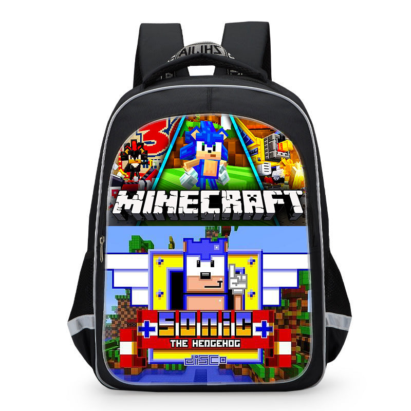 Kids sonic the hedgehog minecraft backpack - mihoodie