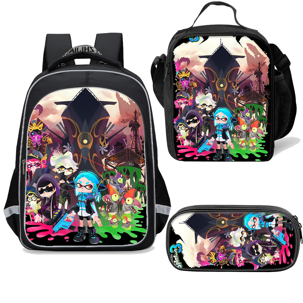 Splatoon 3 Backpack and Lunch Bag 3pcs - mihoodie